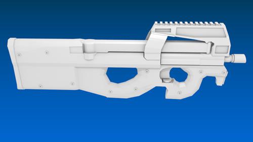 Fn-P90 Low Poly Model preview image